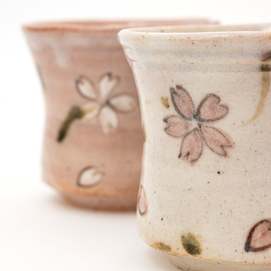 Handmade Cherry Blossom Mug | Beige