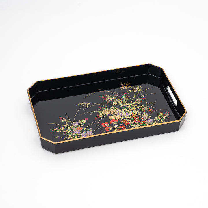 Black Serving Tray | Autumn Grass