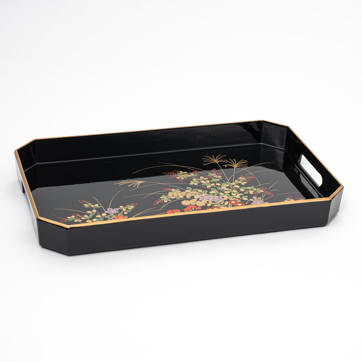 Black Serving Tray | Autumn Grass