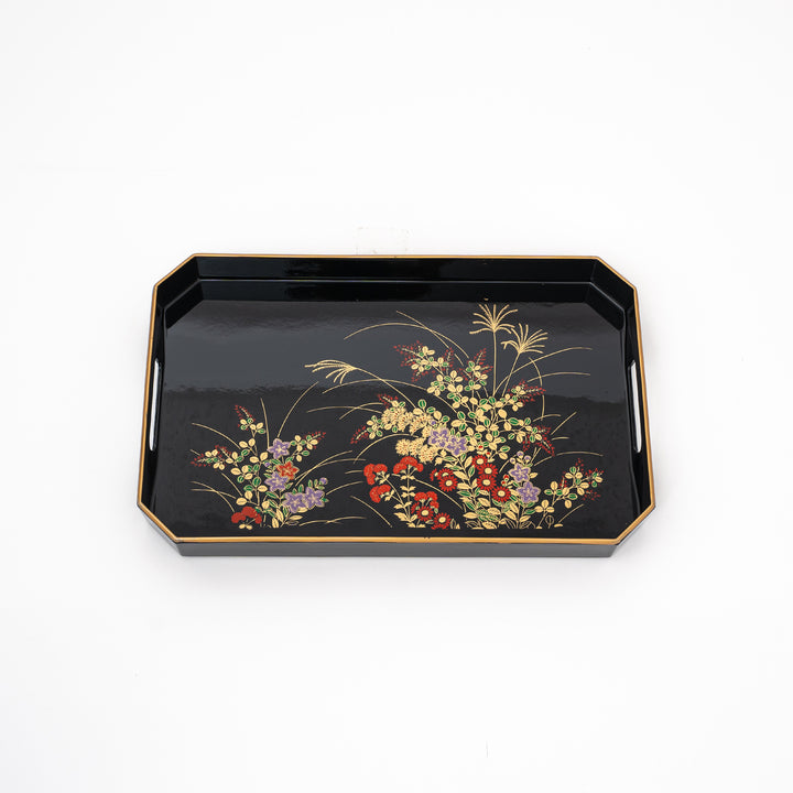 Black Serving Tray | Autumn Grass