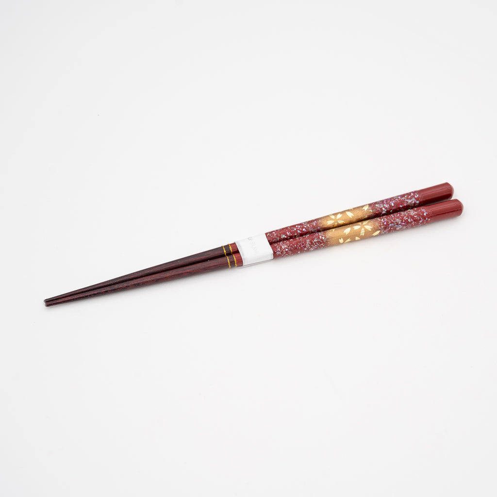 Handmade Wakasa Lacquer Chopsticks – Red with Gold – Great Zakka