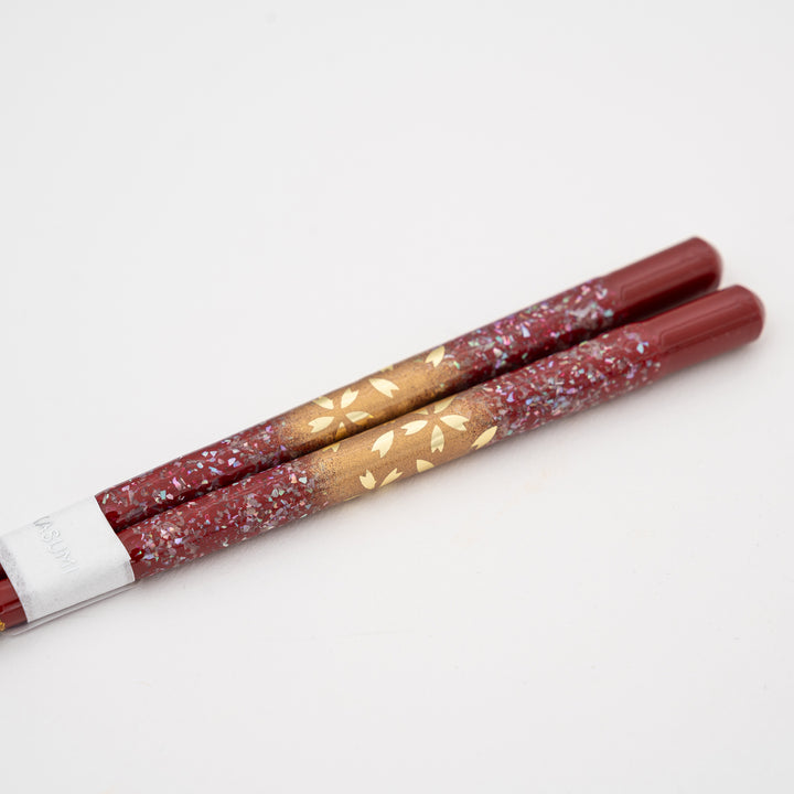 Handmade Wakasa Lacquer Chopsticks – Red with Gold