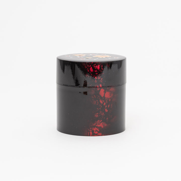 Lacquer-Style Cherry Blossom Tea Canister