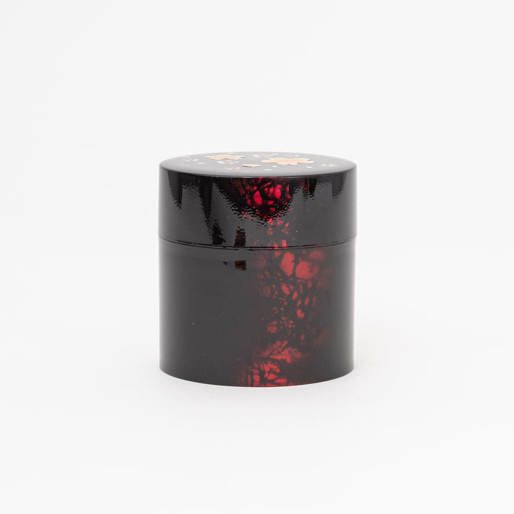 Lacquer-Style Cherry Blossom Tea Canister