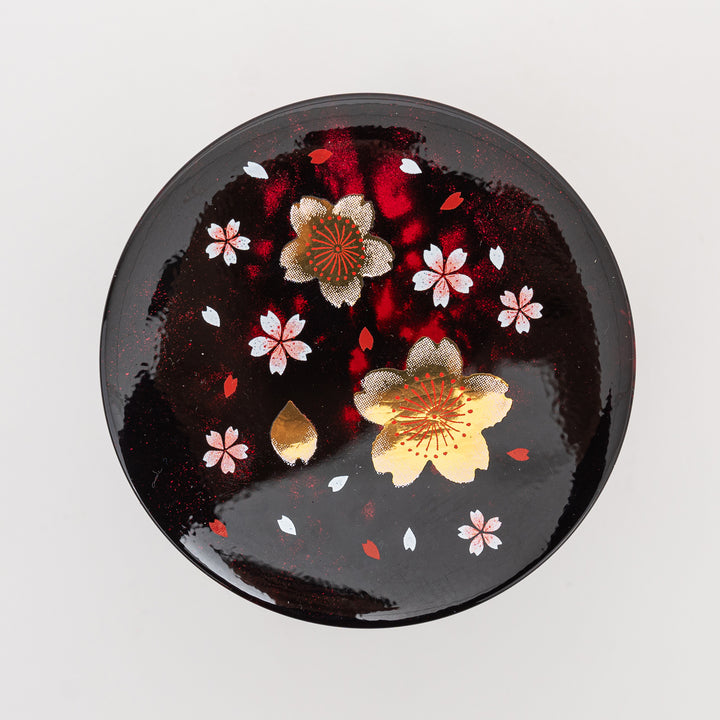 Lacquer-Style Cherry Blossom Tea Canister