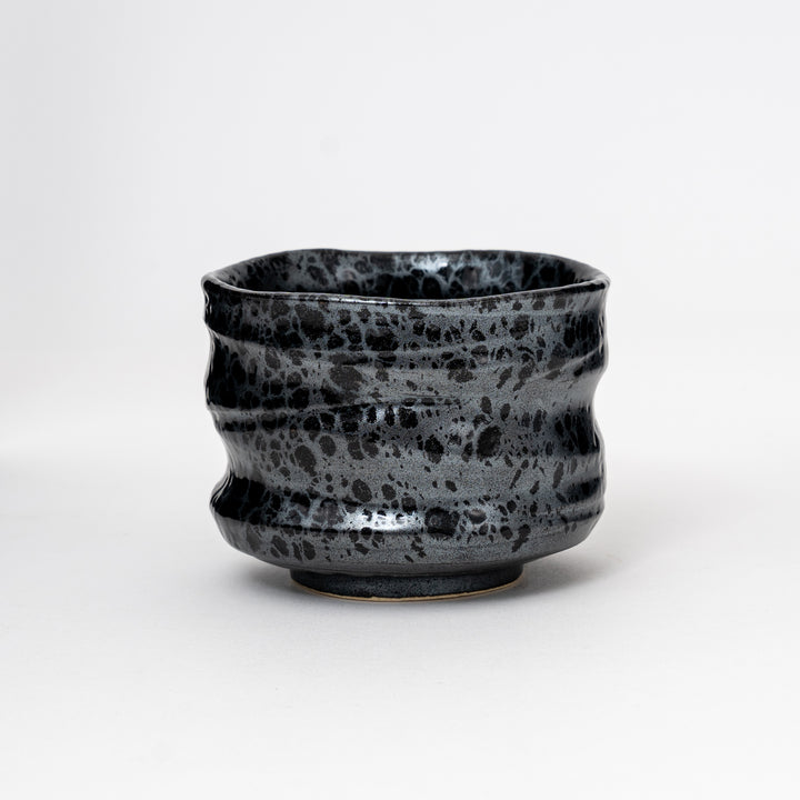 Handmade Tenmoku Mino Ware Black Matcha Bowl