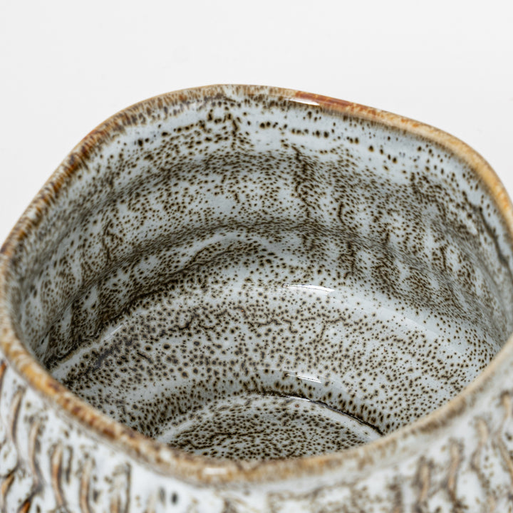 Handcrafted Irregular Brown Matcha Bowl