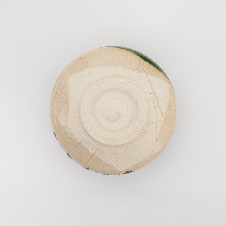 Handcrafted Oribe Tokusa Matcha Bowl