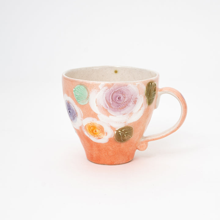 Handmade Seto Floral Mug | Red