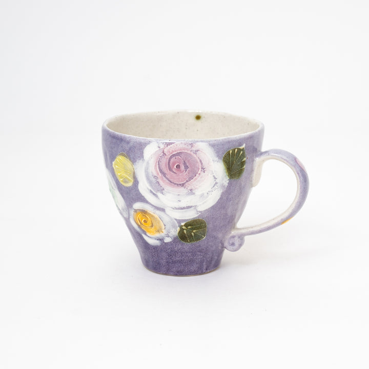 Handmade Seto Floral Mug | Purple