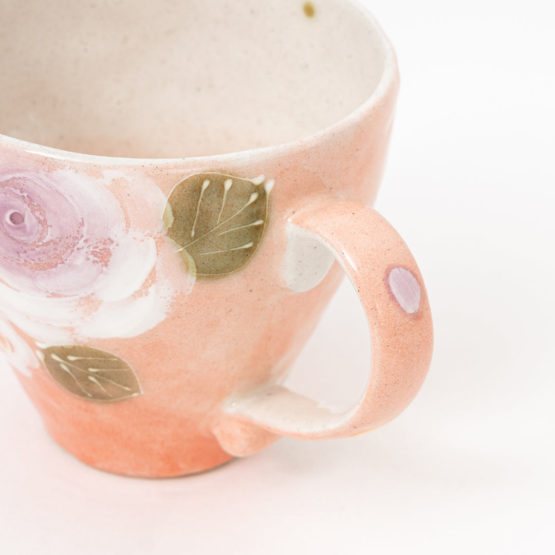 Handmade Seto Floral Mug | Red