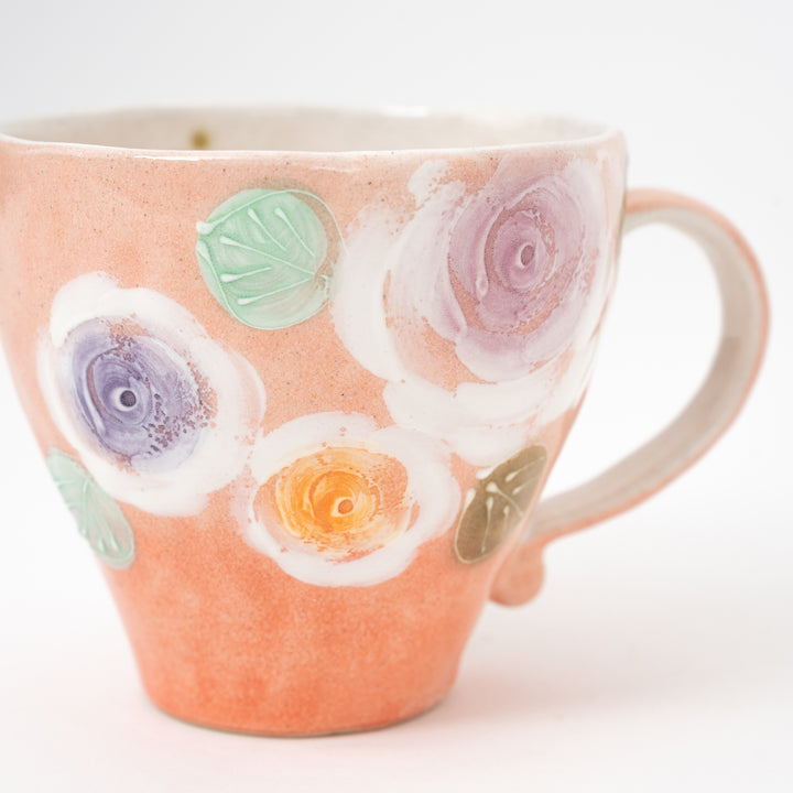 Handmade Seto Floral Mug | Red