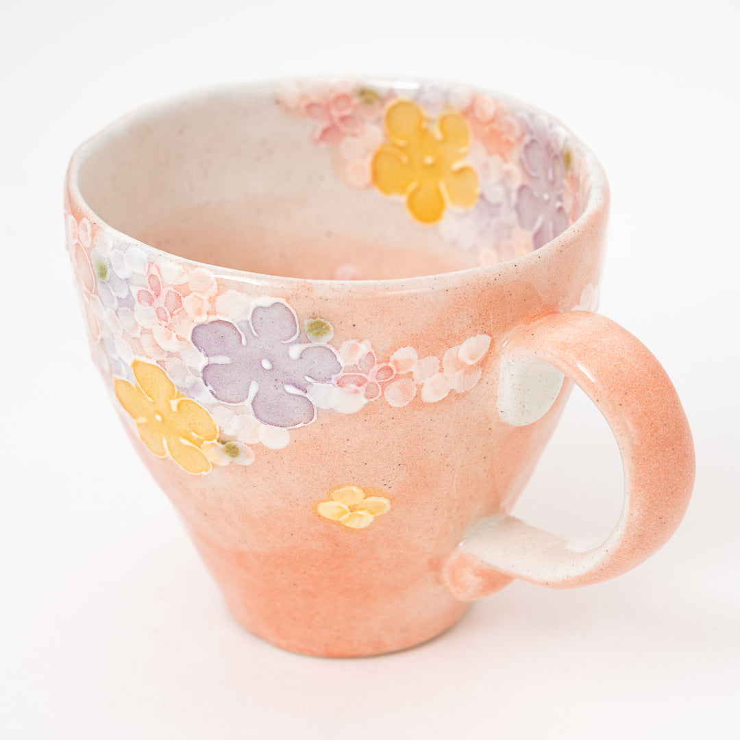 Handmade Seto Floral Mug | Red