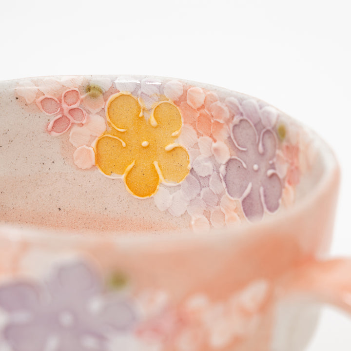 Handmade Seto Floral Mug | Red