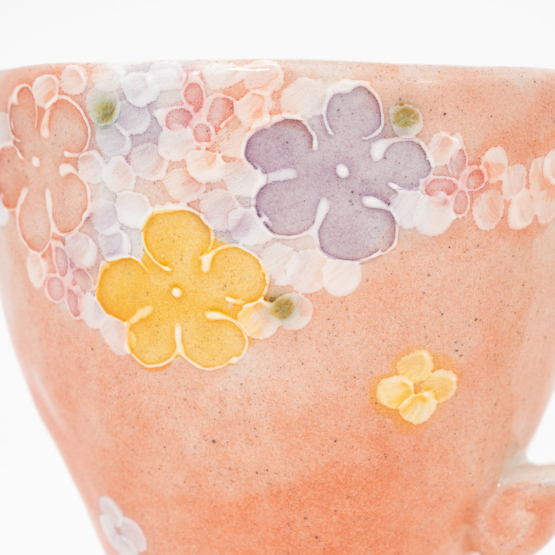 Handmade Seto Floral Mug | Red