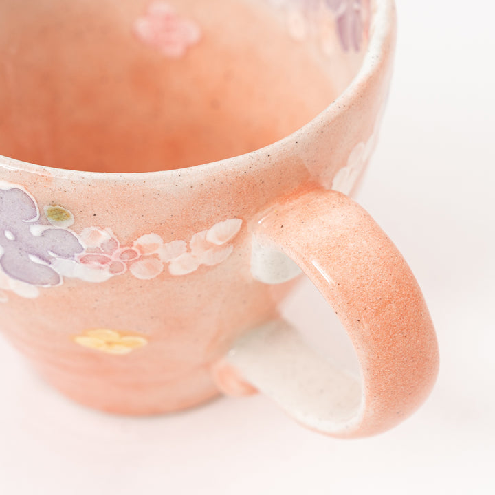 Handmade Seto Floral Mug | Red