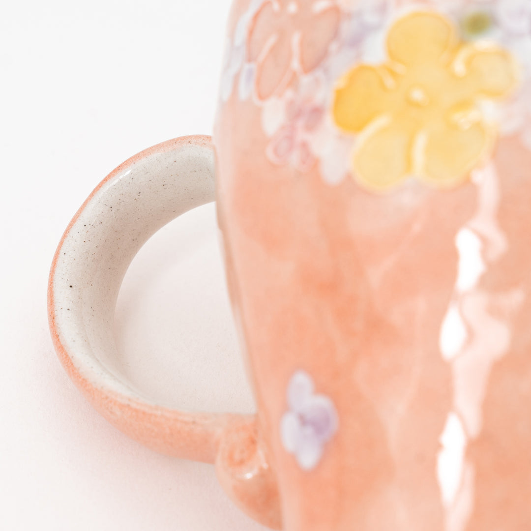 Handmade Seto Floral Mug | Red