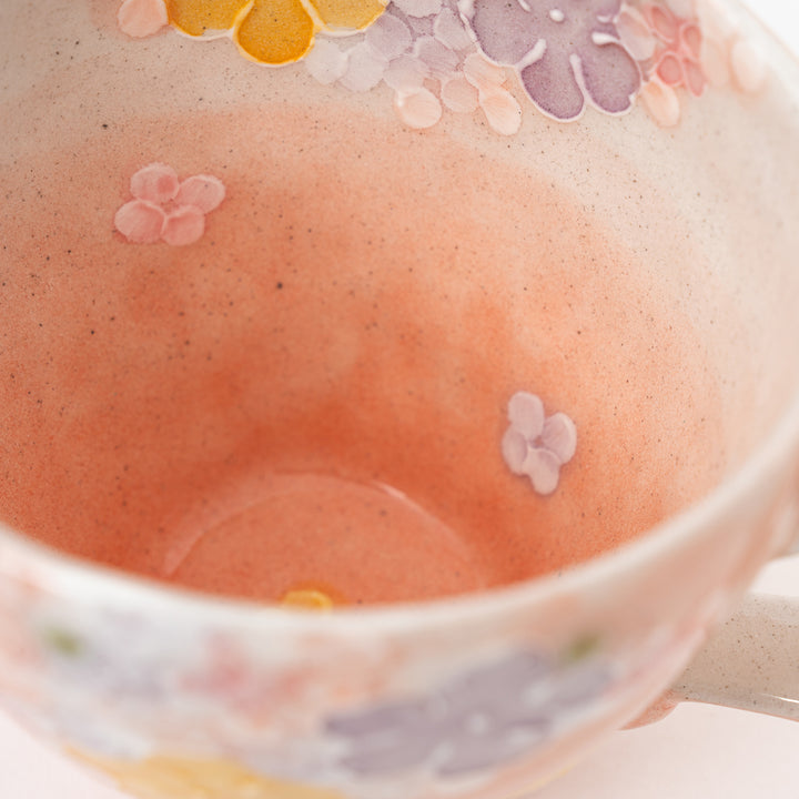 Handmade Seto Floral Mug | Red