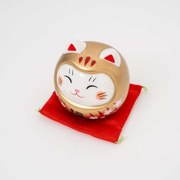 DARUMA FORTUNE CAT FIGURINE | GOLD