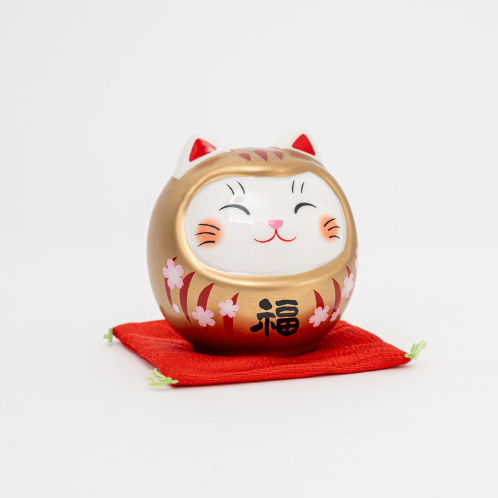 DARUMA FORTUNE CAT FIGURINE | GOLD