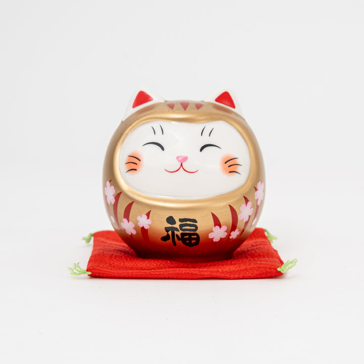 DARUMA FORTUNE CAT FIGURINE | GOLD