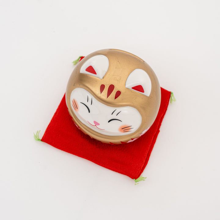 DARUMA FORTUNE CAT FIGURINE | GOLD