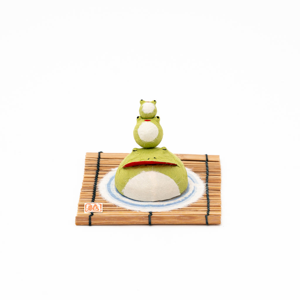 Ryukodo Handmade Washi Paper Fishing Frog Japanese Figurine|Great