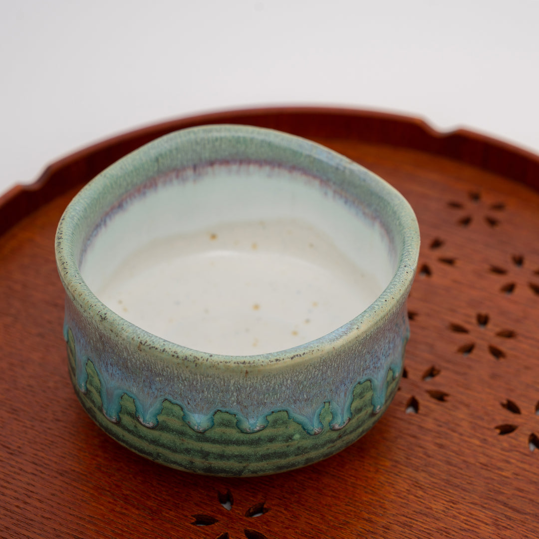Handmade Mino Ware Celadon Matcha bowl