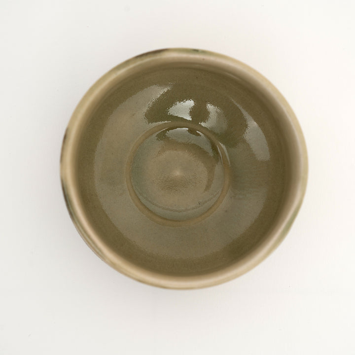 Handcrafted Iga-Style Green Weave Matcha Bowl