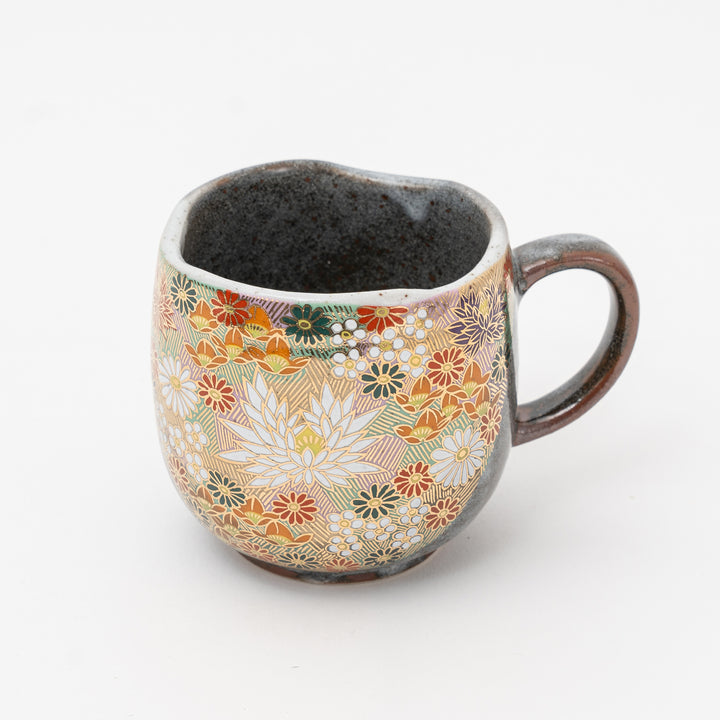 Handmade Kutani Hanazume Four Seasons Mug