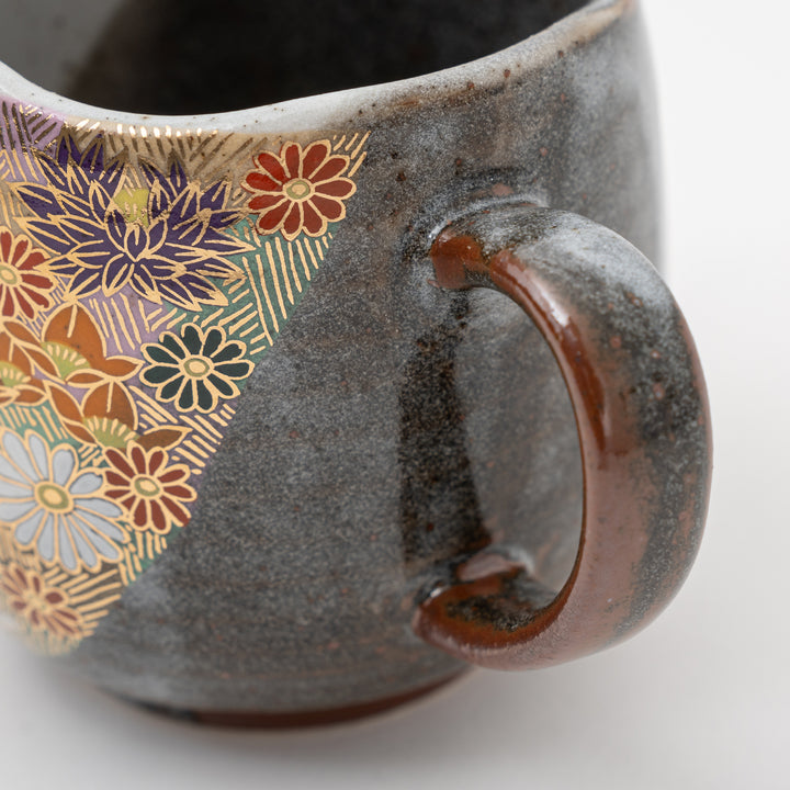 Handmade Kutani Hanazume Four Seasons Mug