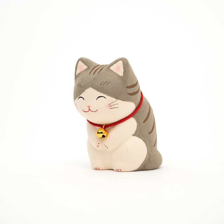 Handmade Smiling Bows Cat Figurine