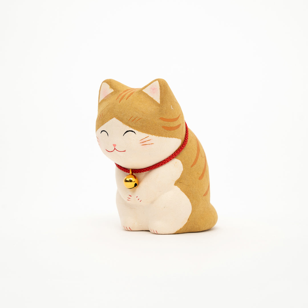 Handmade Smiling Bows Cat Figurine