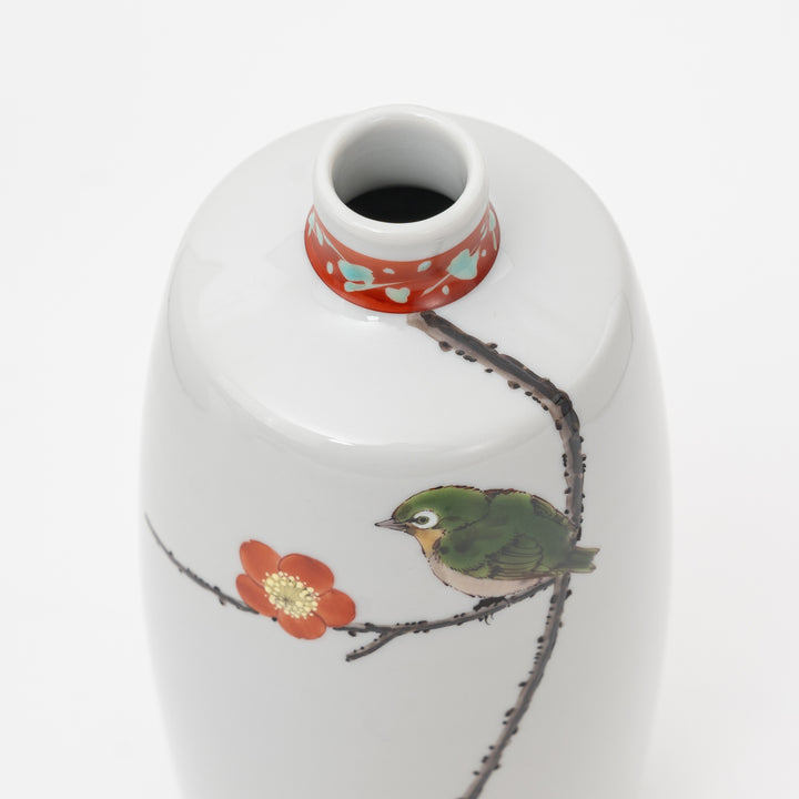 Hand-painted Spring Sparrow Vase | Nakamura Toshito