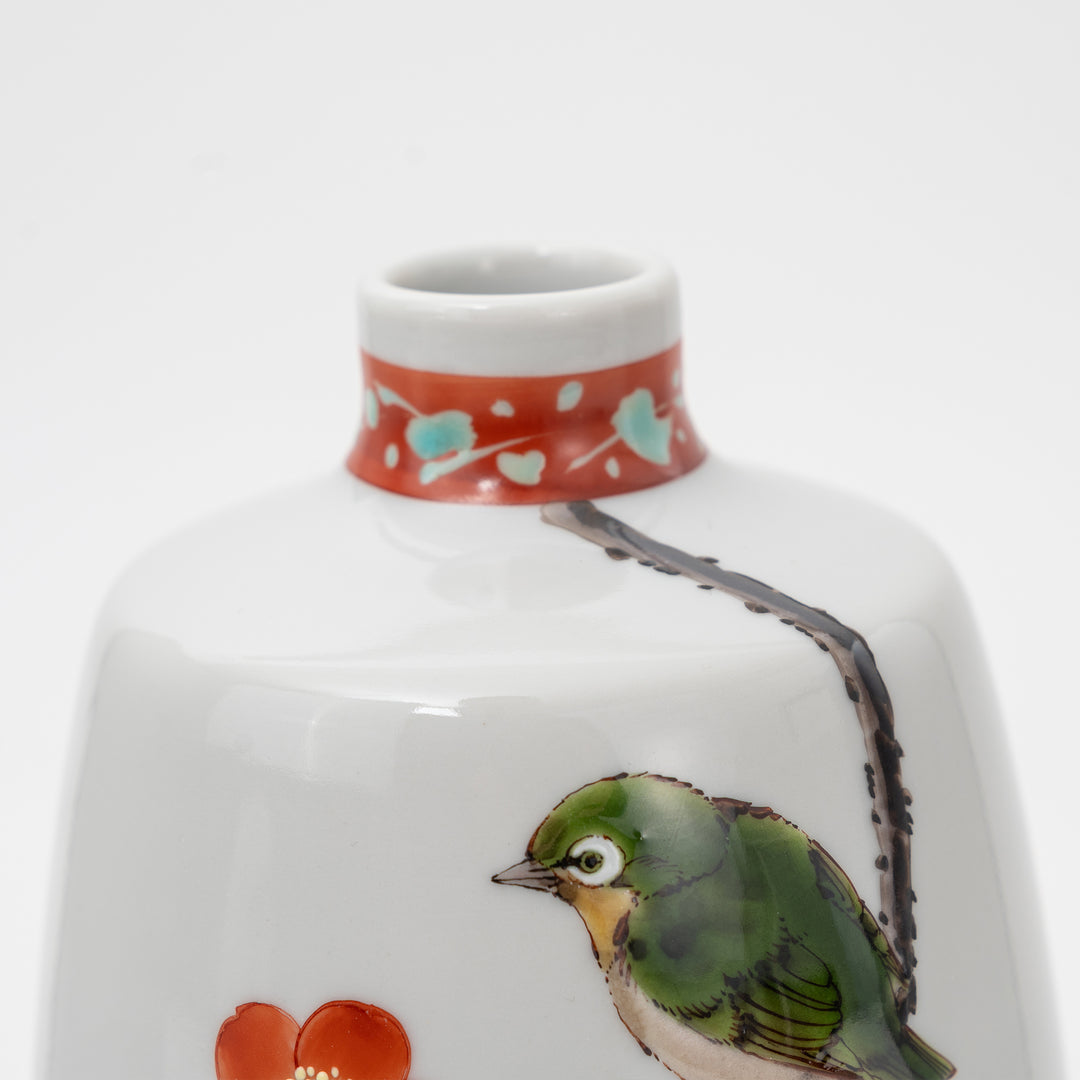 Hand-painted Spring Sparrow Vase | Nakamura Toshito