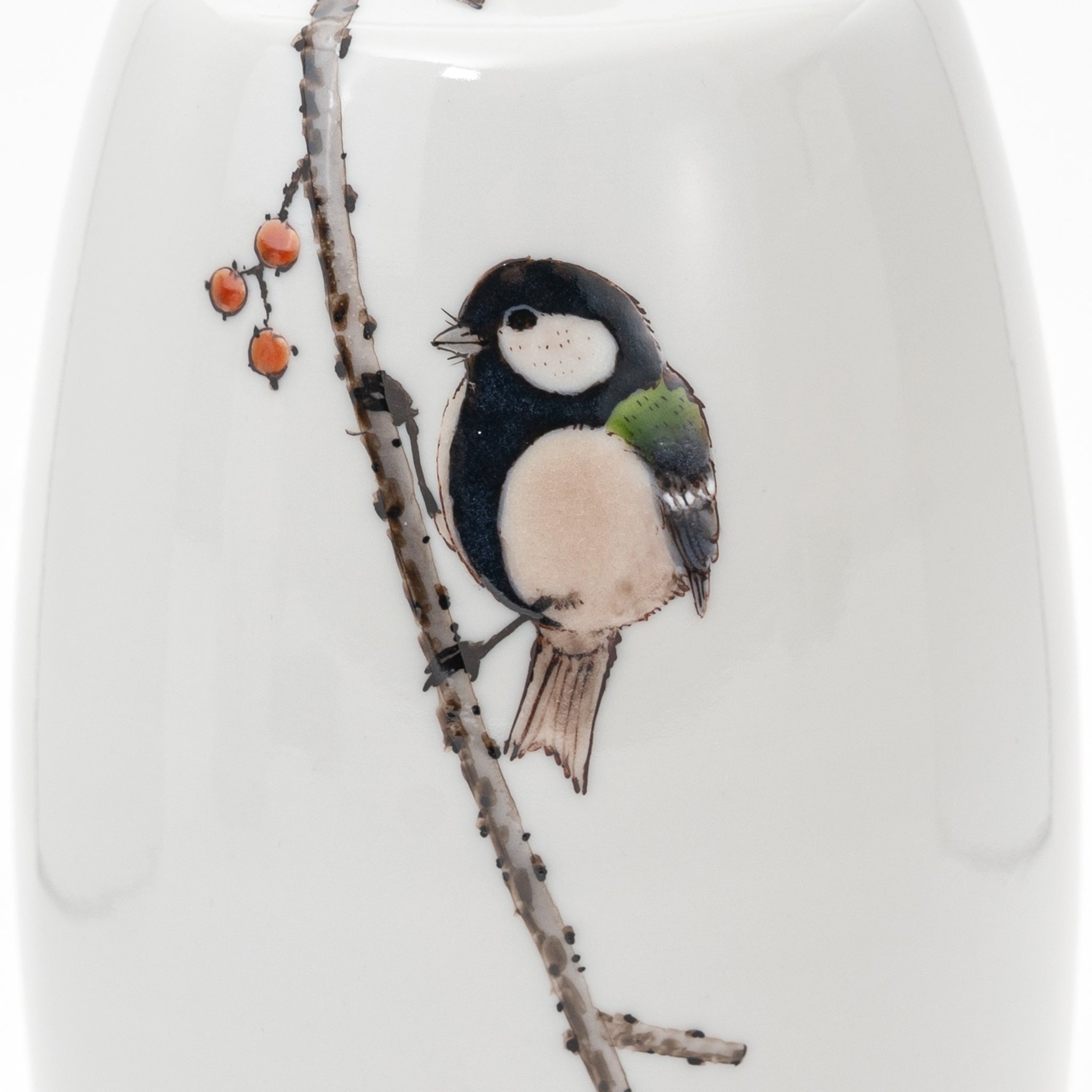 Hand-painted Kutani Autumn Sparrow Vase - Thumbnail 5