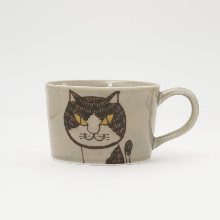 Hasami Hand-painted Cat Soup Cup