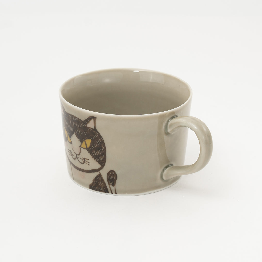 Hasami Hand-painted Cat Soup Cup