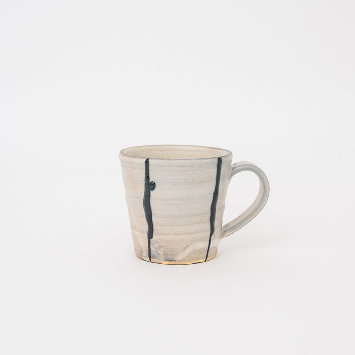 Handmade Shigaraki White and Black Mug