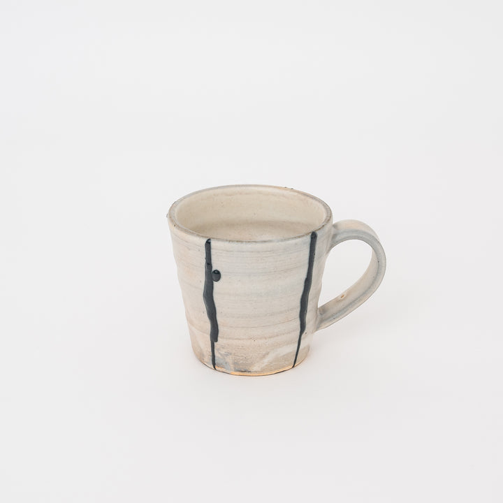 Handmade Shigaraki White and Black Mug