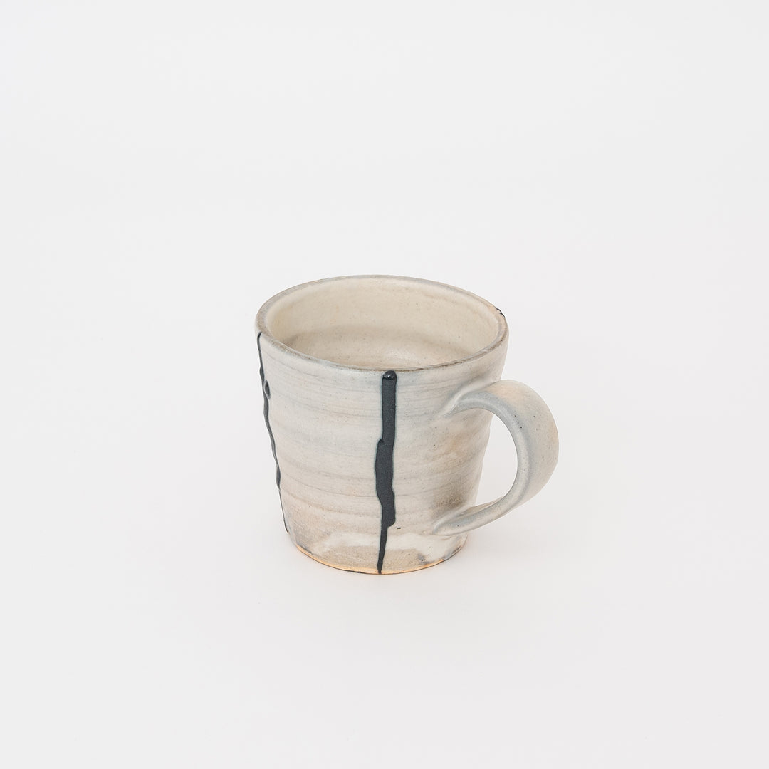 Handmade Shigaraki White and Black Mug