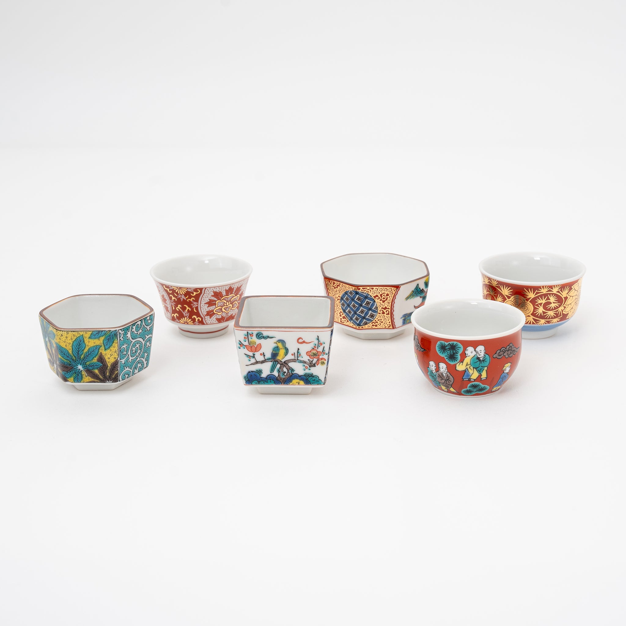 Handmade Kutani 6-Piece Ceramic Sake Cup Gift Set – Great Zakka