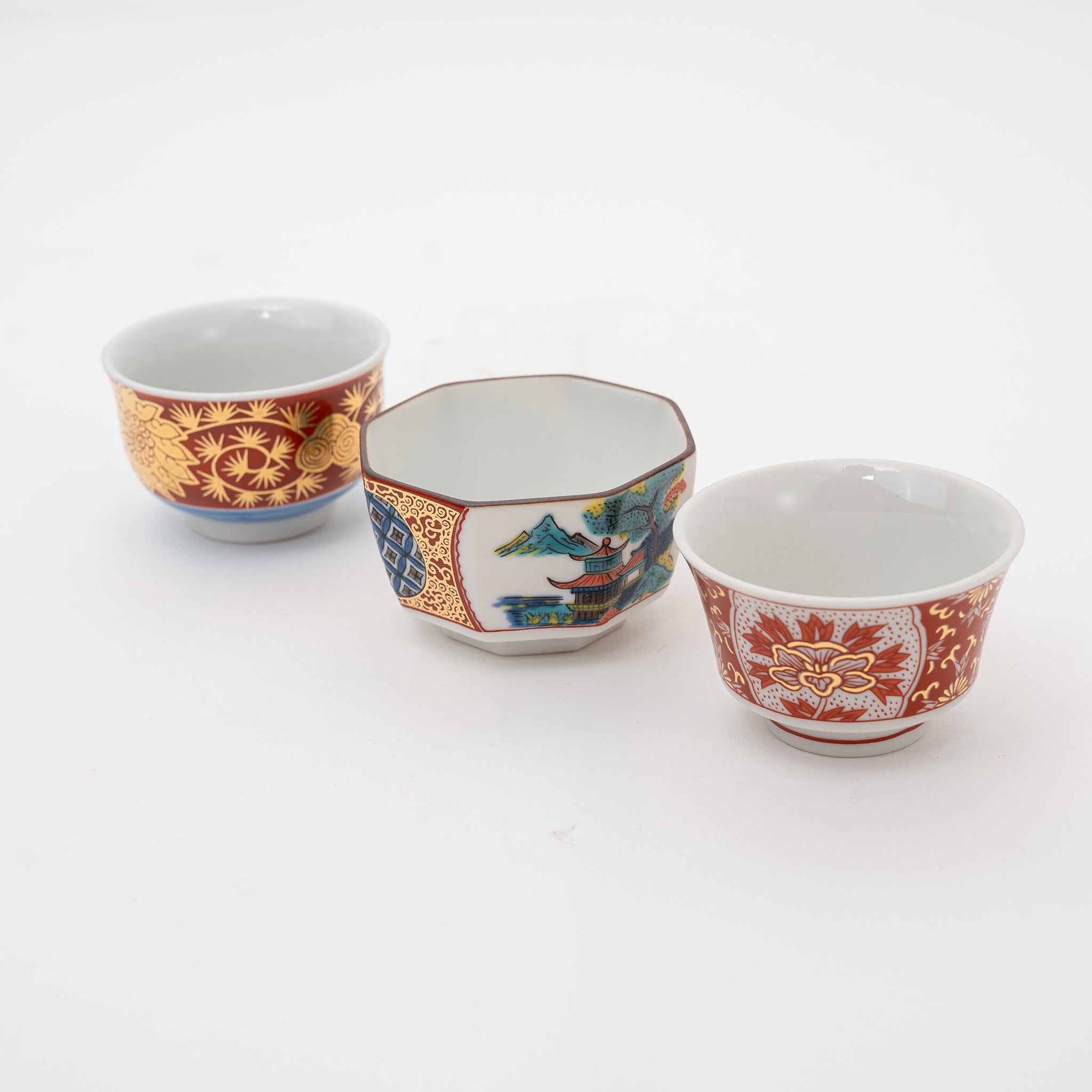 Handmade Kutani 6-Piece Ceramic Sake Cup Gift Set – Great Zakka