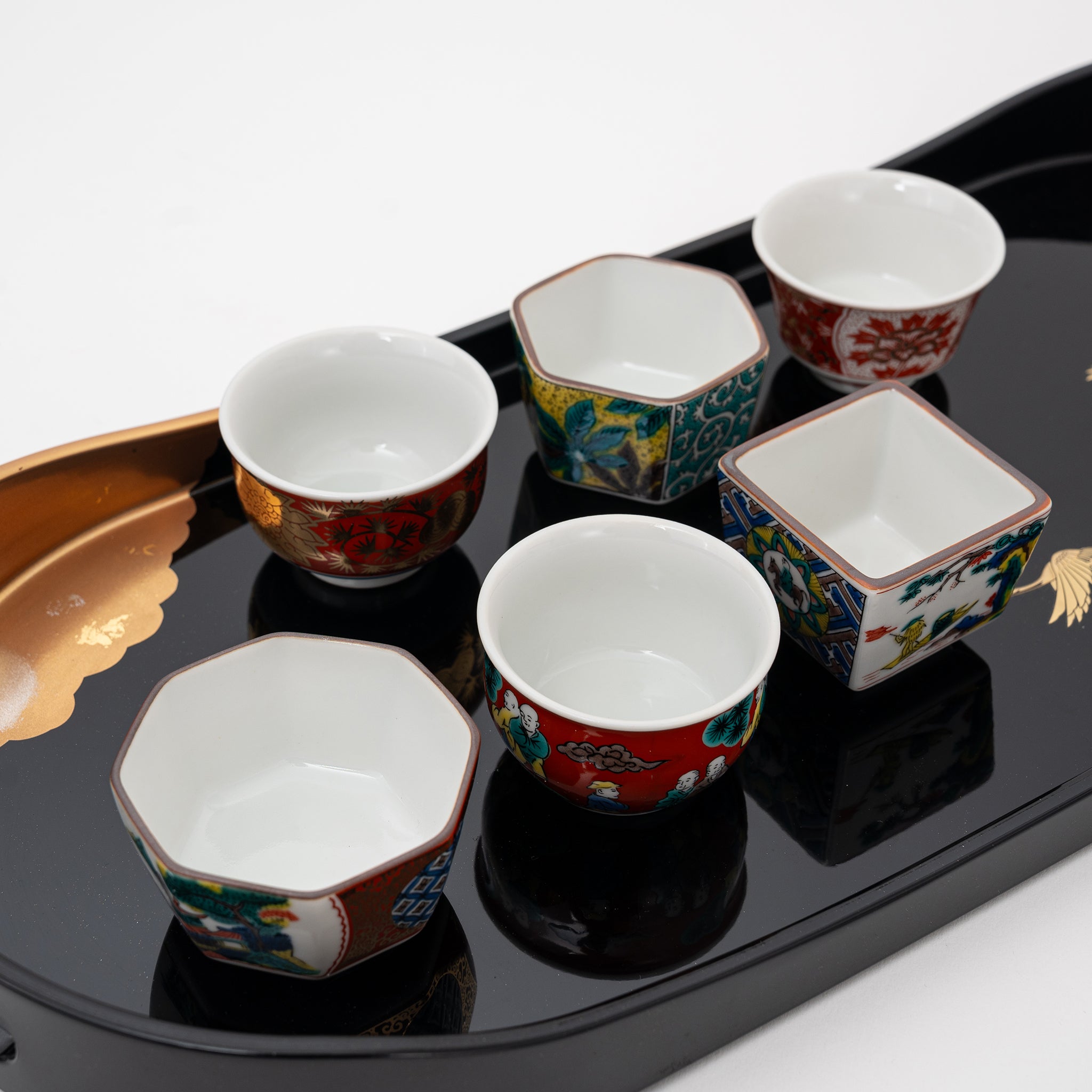 Handmade Kutani 6-Piece Ceramic Sake Cup Gift Set – Great Zakka