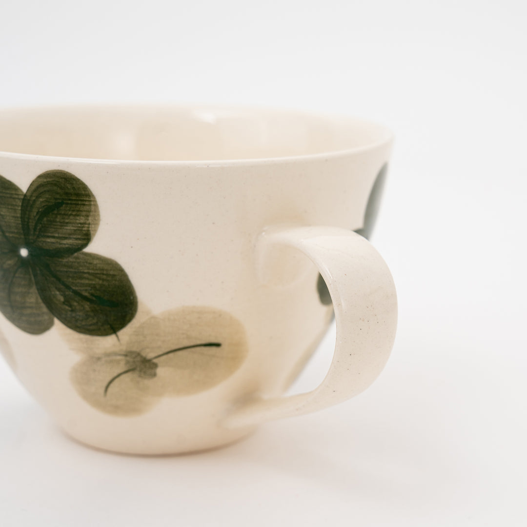 Handmade Hasami Clover Soup Cup