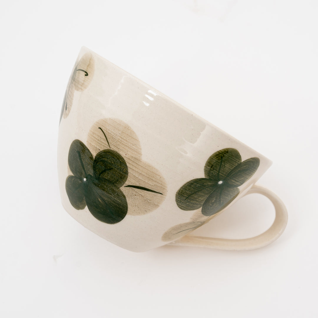 Handmade Hasami Clover Soup Cup