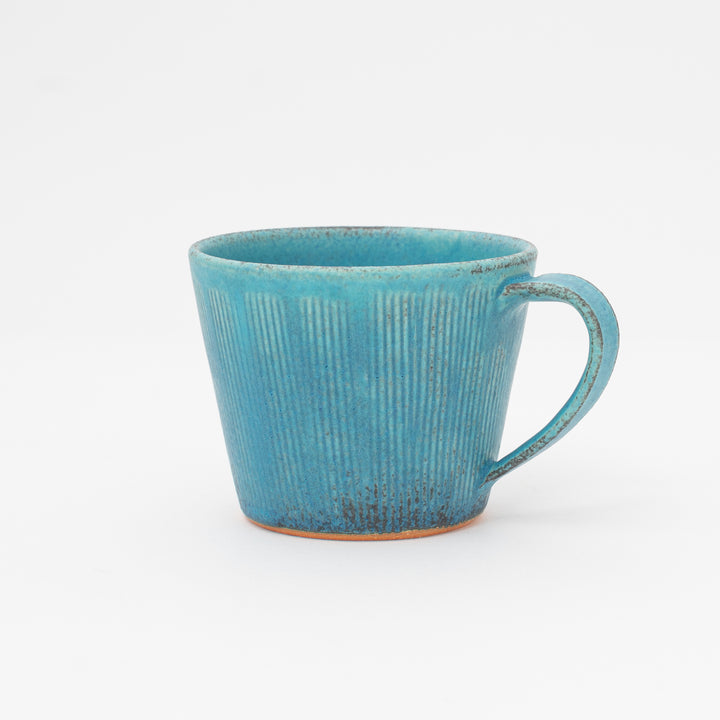 Handmade Shigaraki Turquoise Blue Mug