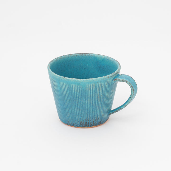 Handmade Shigaraki Turquoise Blue Mug