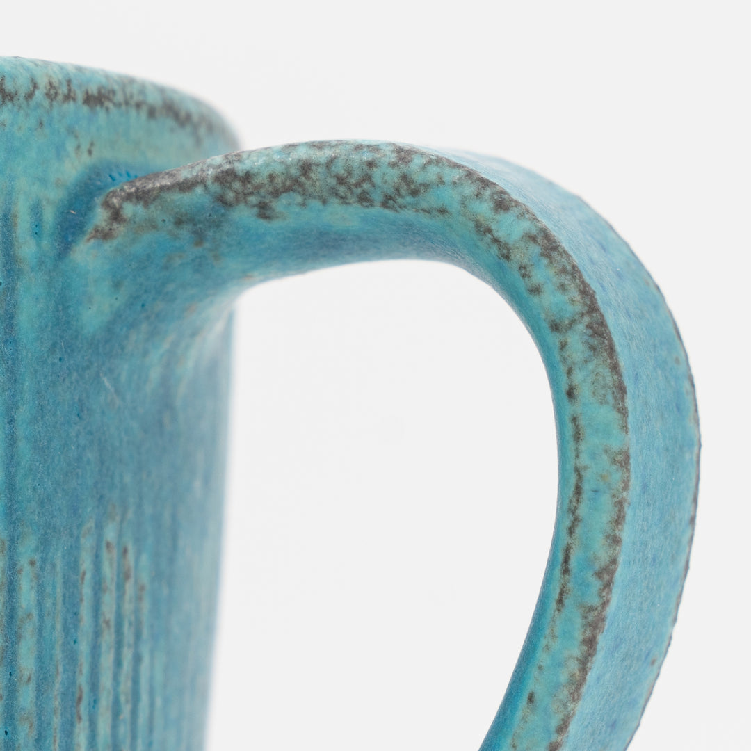 Handmade Shigaraki Turquoise Blue Mug