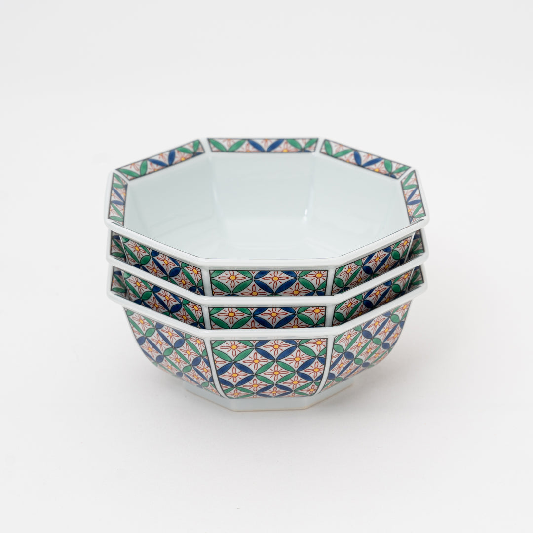 Handmade Arita Cloisonné Octagonal Bowl Small